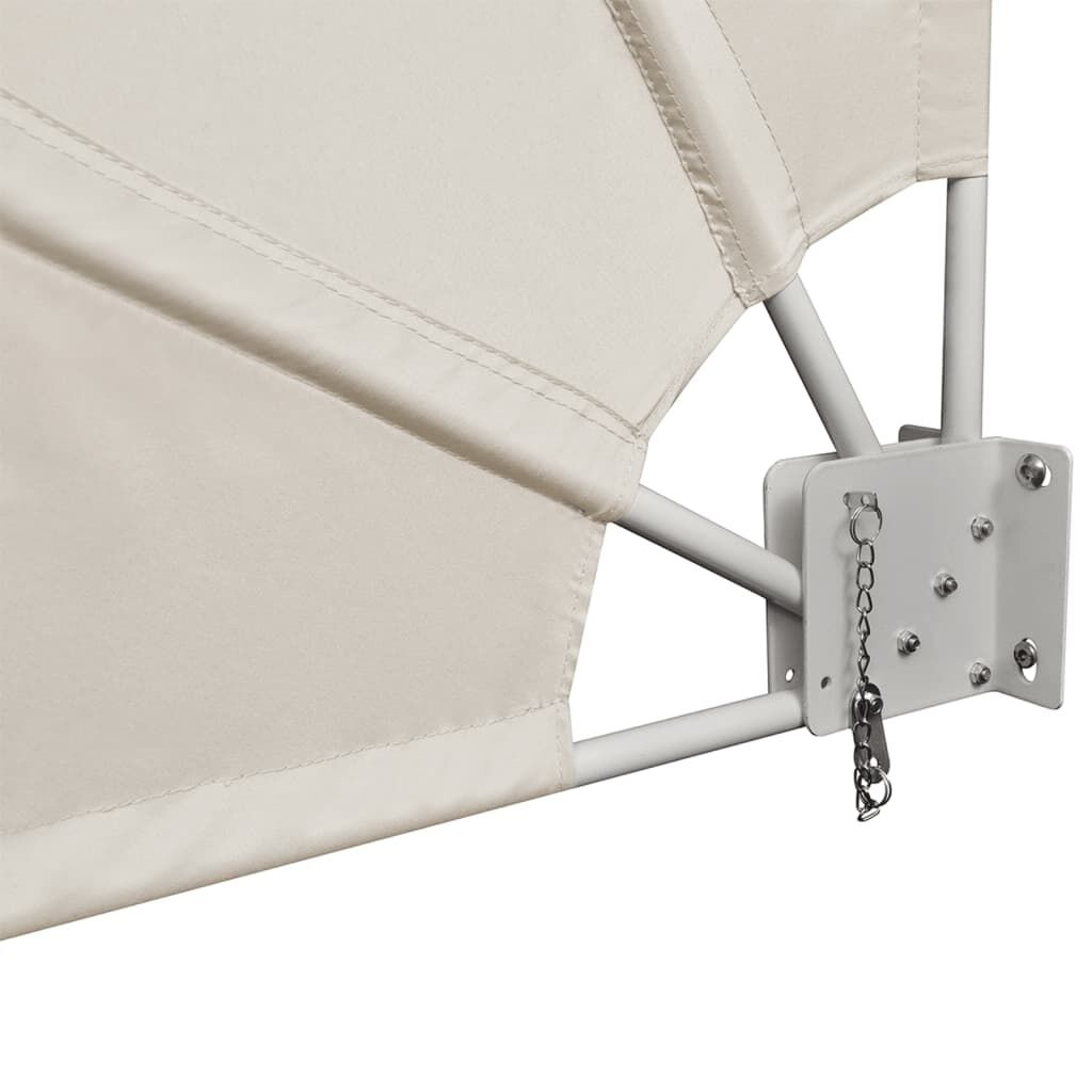 vidaXL Balkonscherm inklapbaar 140x140 cm crème