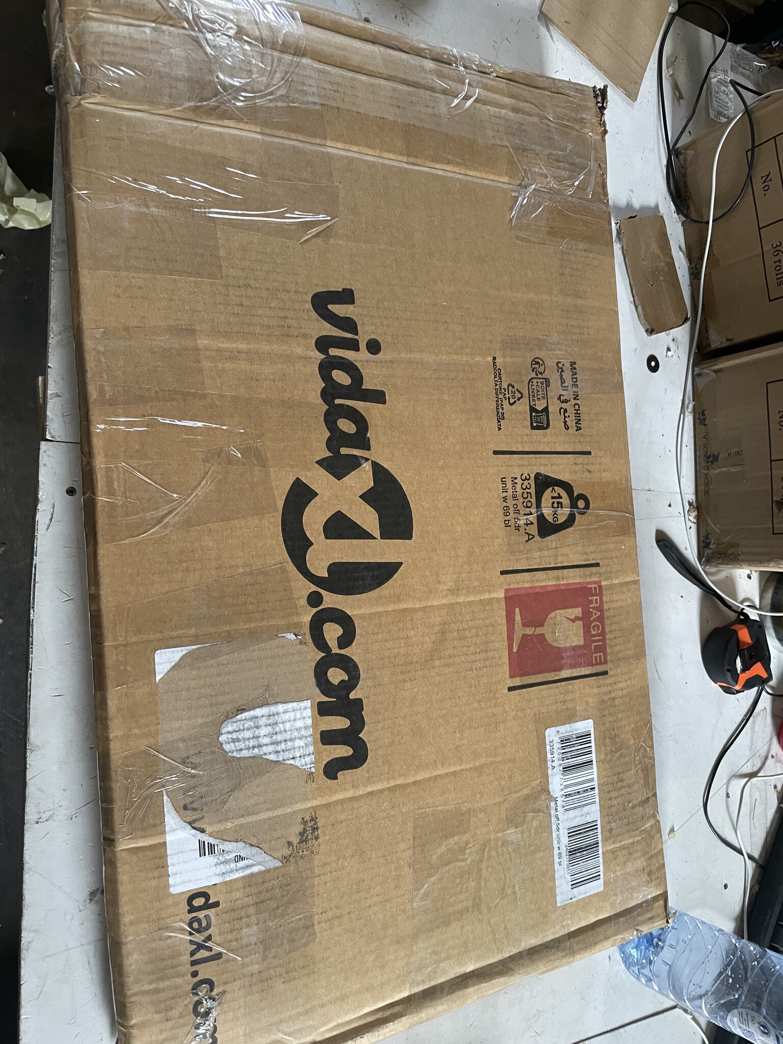 vidaXL Ladeblok verrijdbaar 28x41x69 cm metaal zwart