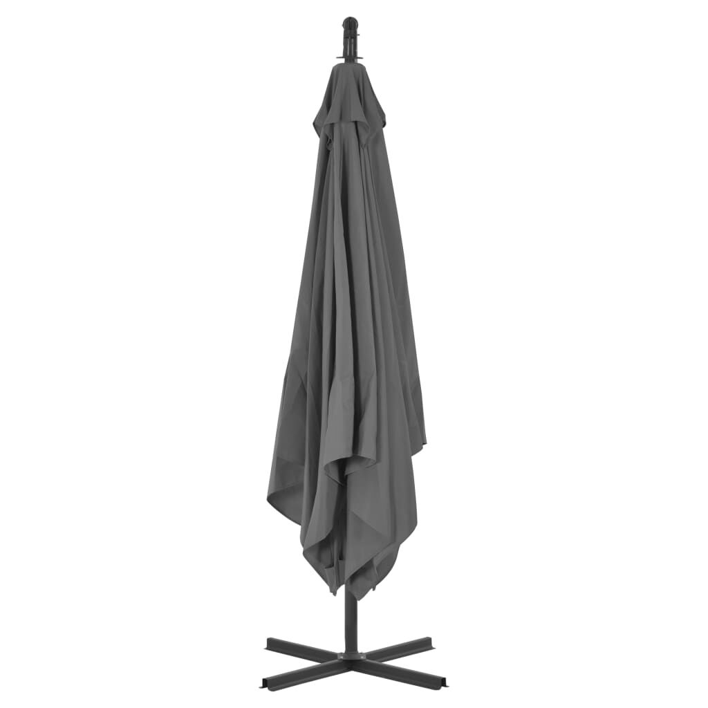 vidaXL Zweefparasol met stalen paal 250x250 cm antracietkleurig