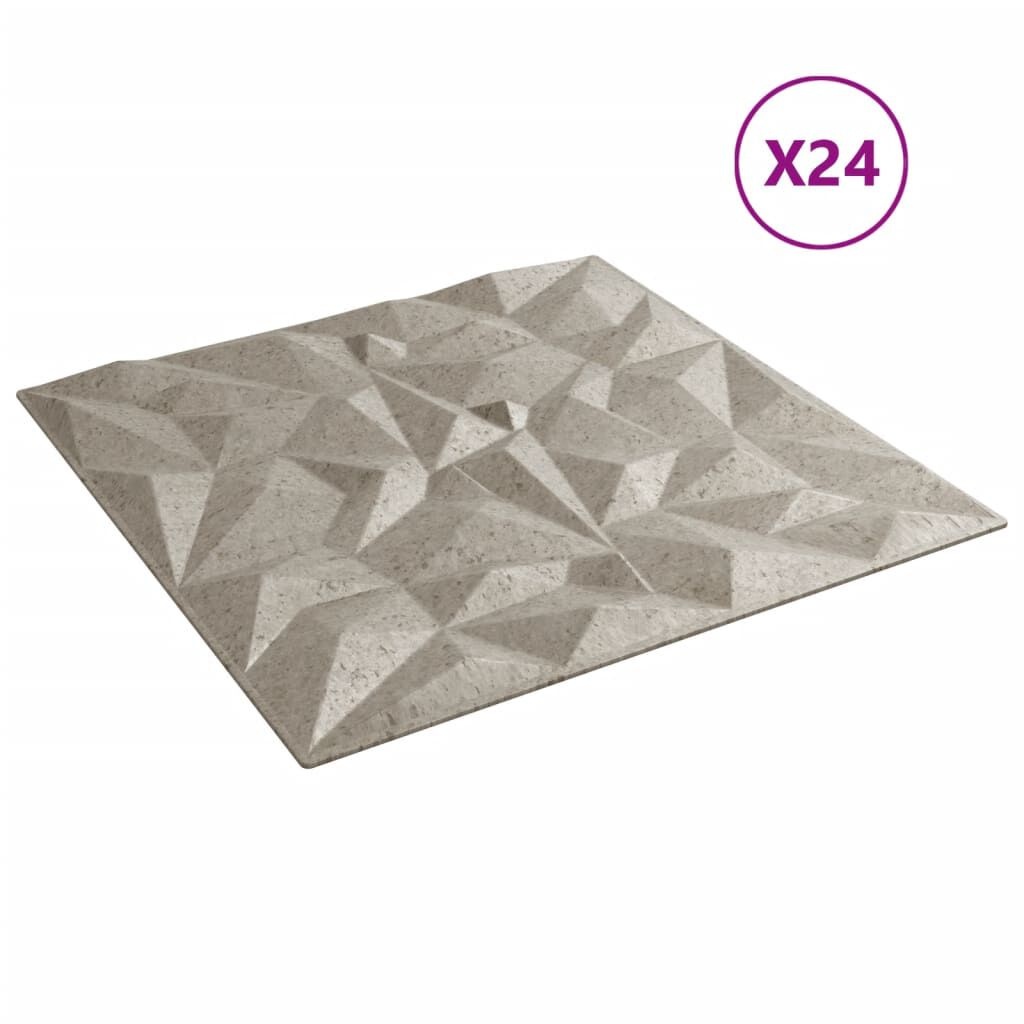 vidaXL 24 st Wandpanelen amethist 6 m² 50x50 cm XPS beton