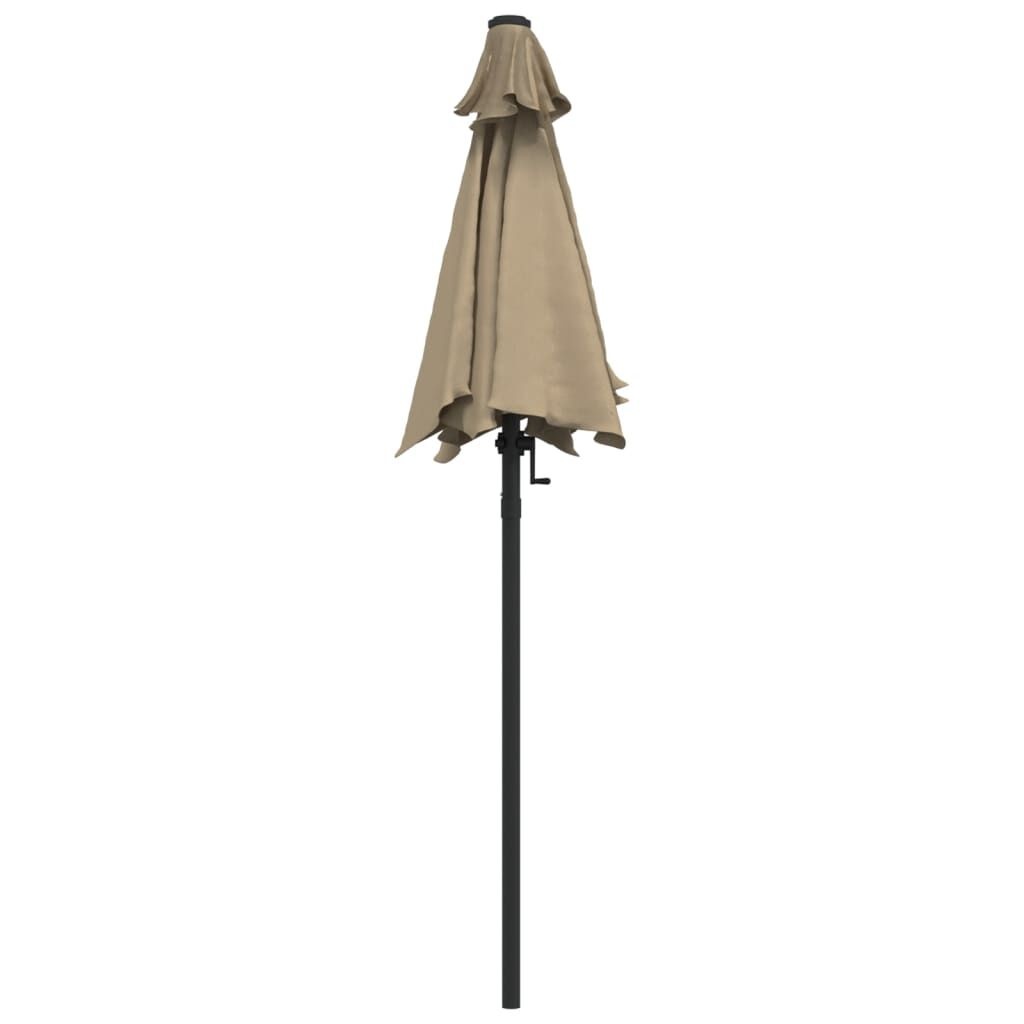 vidaXL Parasol 200x224 cm aluminium taupe