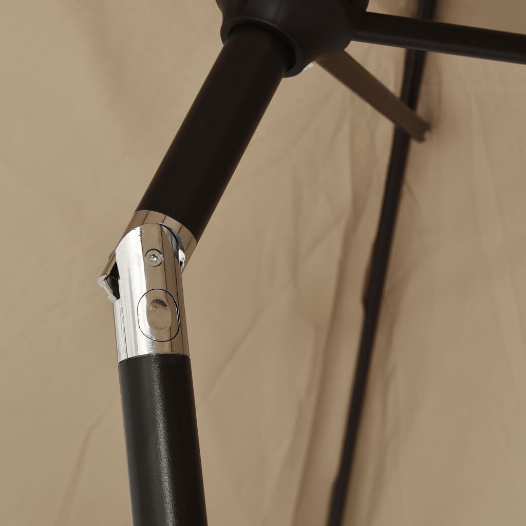 vidaXL Parasol 200x224 cm aluminium taupe