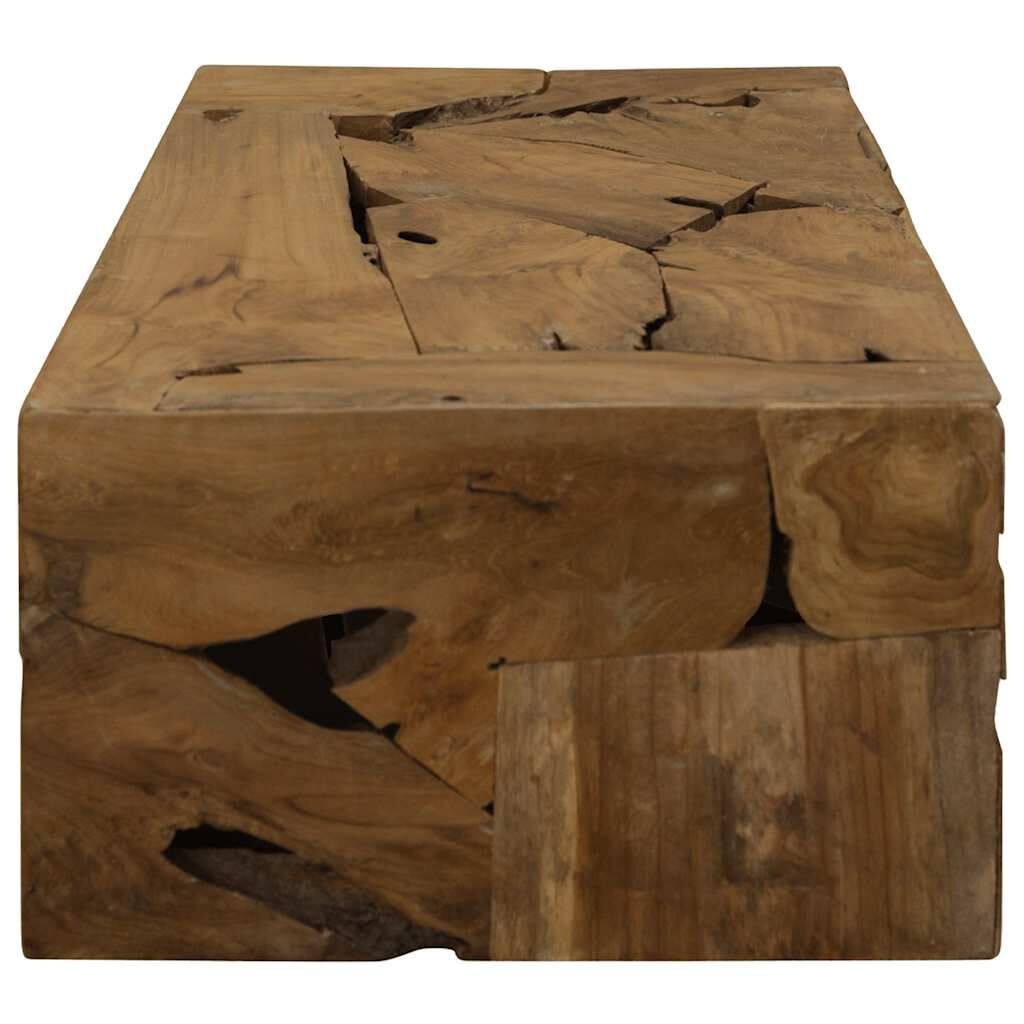 vidaXL Salontafel 90x50x30 cm echt teakhout bruin