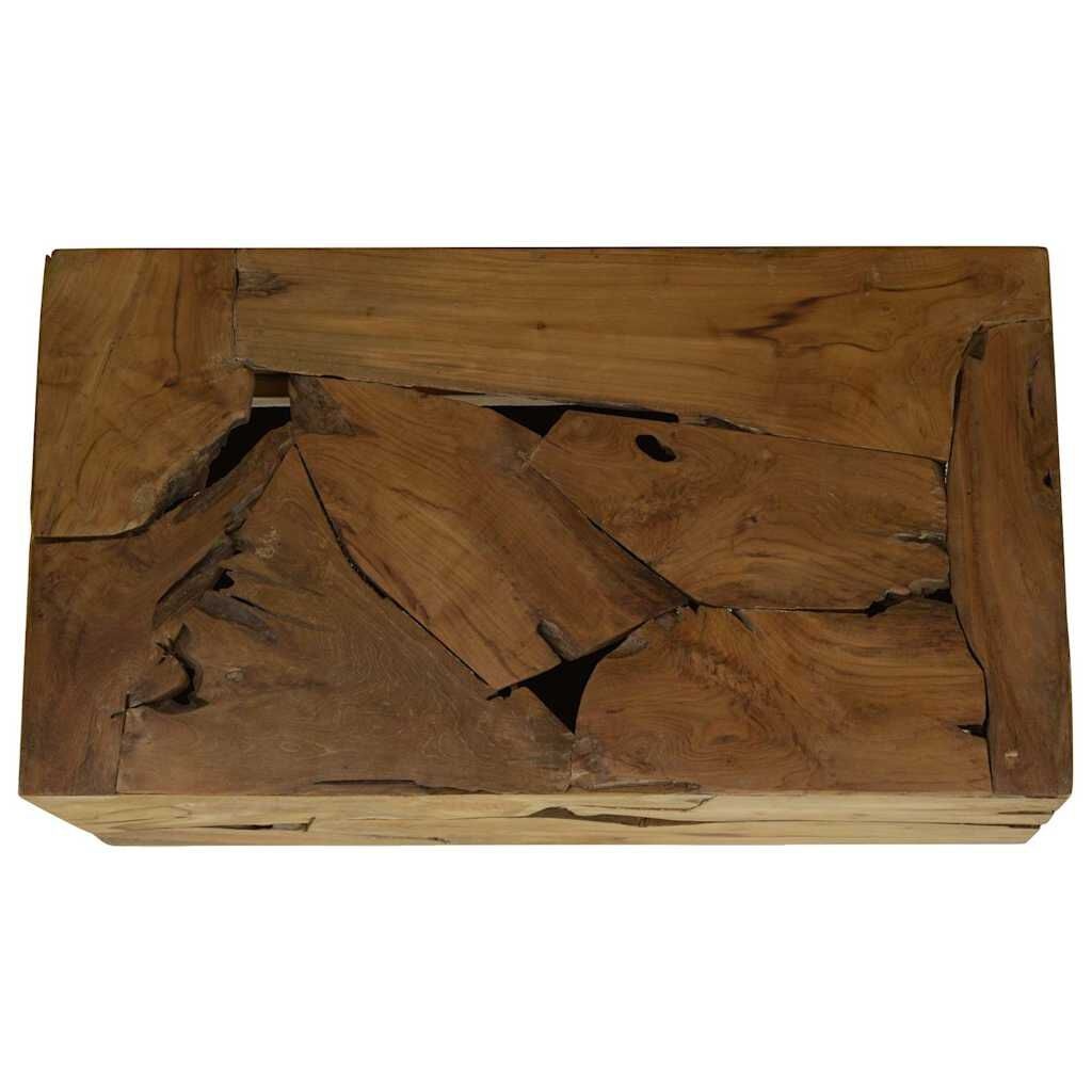 vidaXL Salontafel 90x50x30 cm echt teakhout bruin