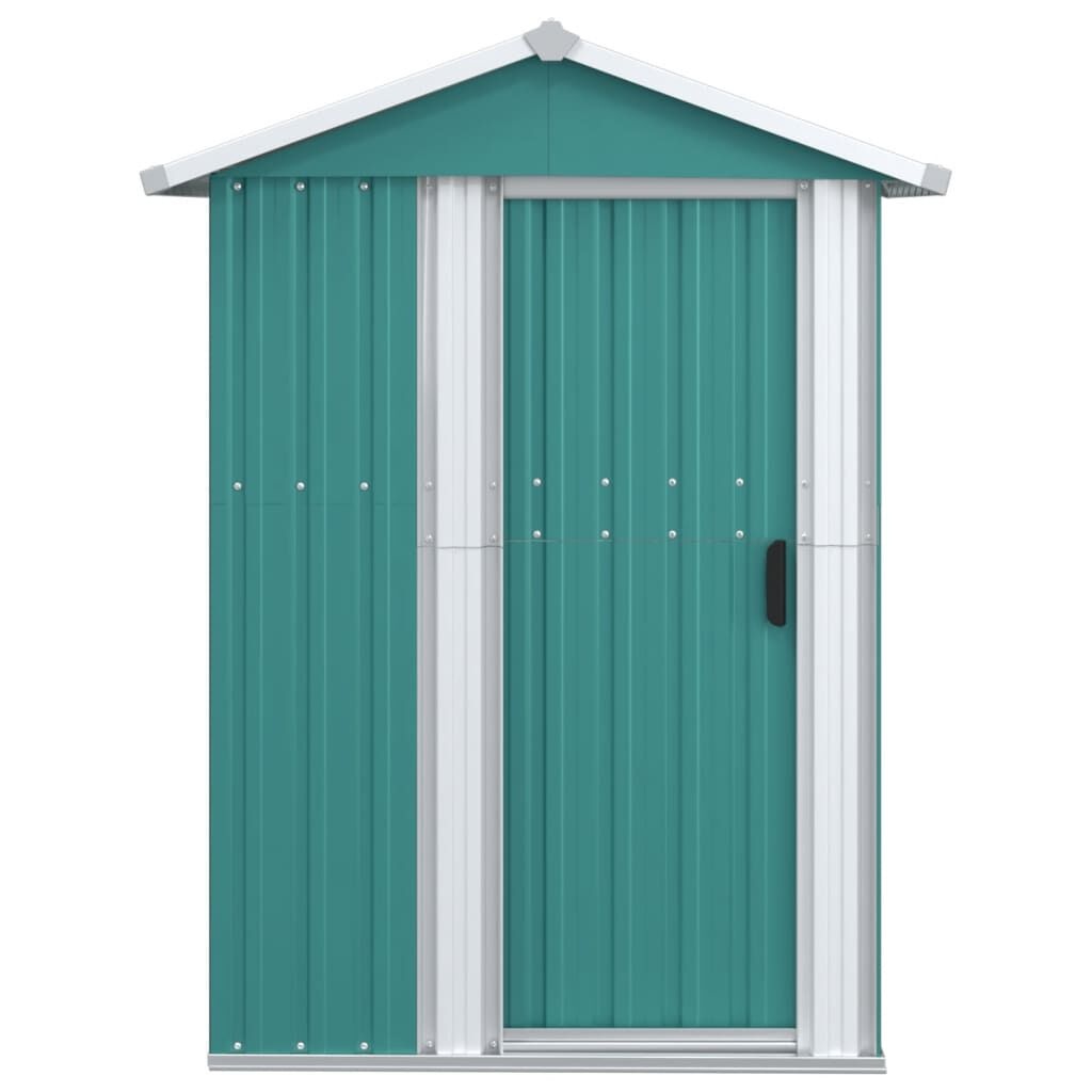 vidaXL Tuinschuur 126x97,5x177 cm gegalvaniseerd staal groen