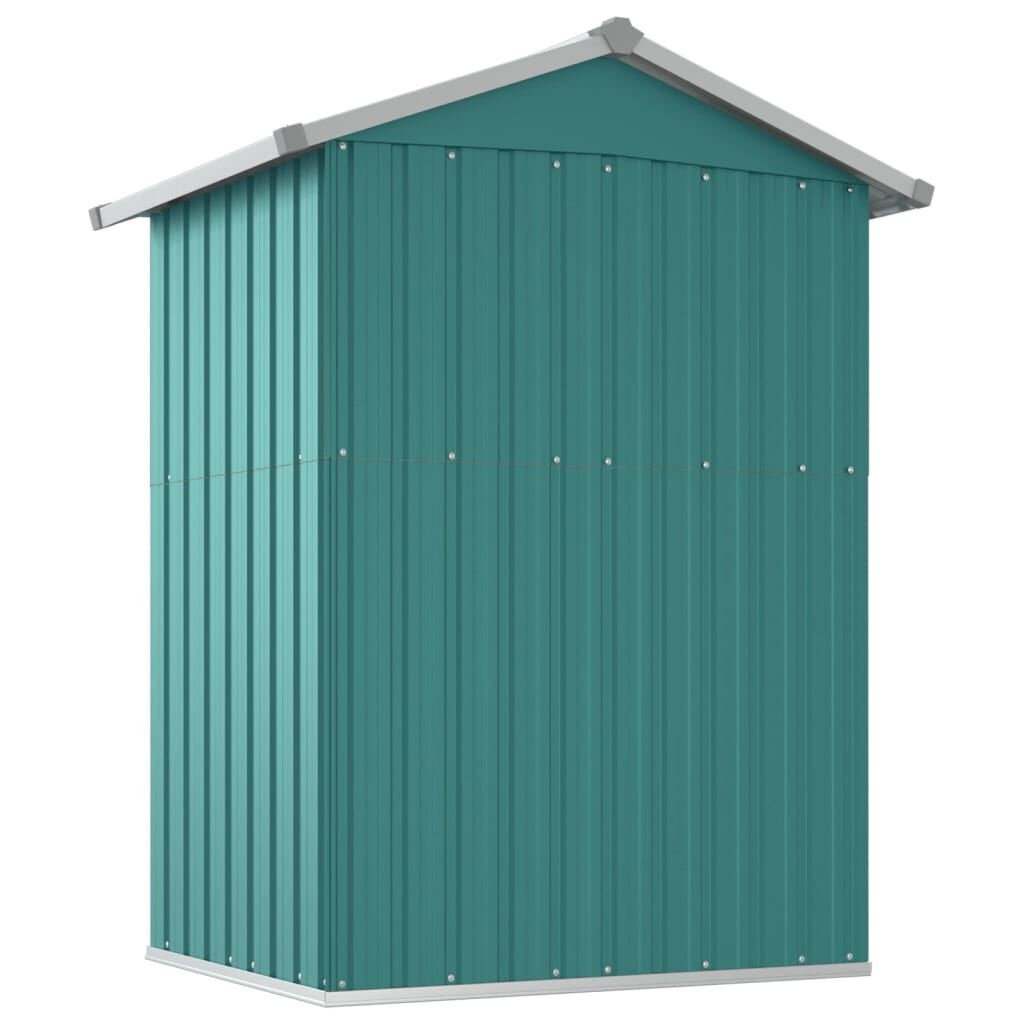 vidaXL Tuinschuur 126x97,5x177 cm gegalvaniseerd staal groen