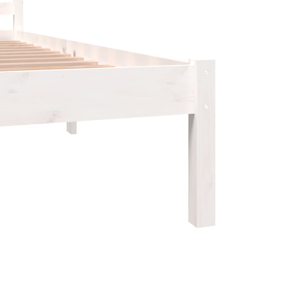vidaXL Bedframe massief grenenhout 180x200 cm wit