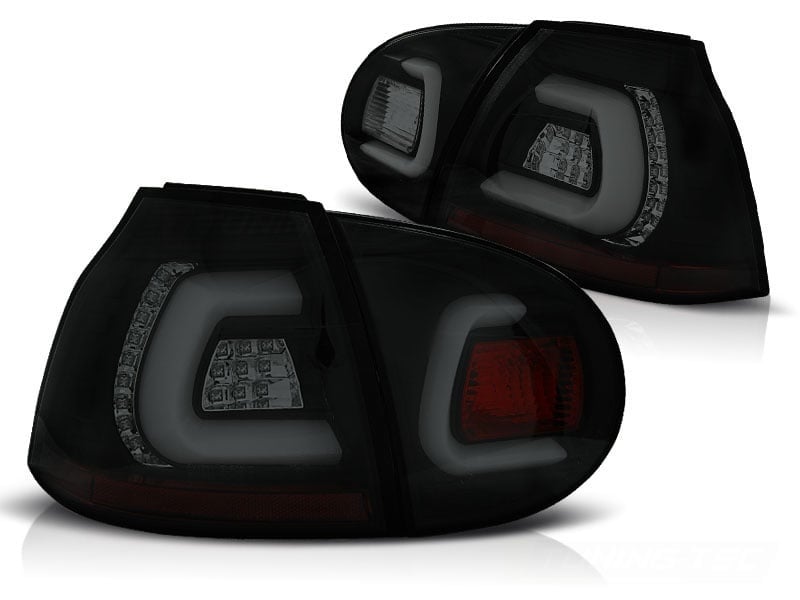 Achterlichten VW GOLF 5 10 03-09 ZWART SMOKE LED STRIP