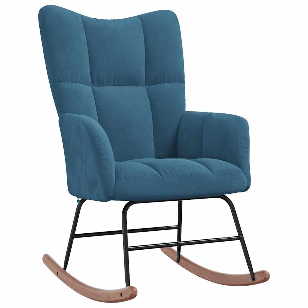 vidaXL Fluweel Schommelstoel Blauw -40%!