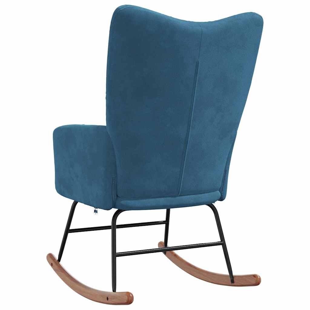 vidaXL Fluweel Schommelstoel Blauw -40%!