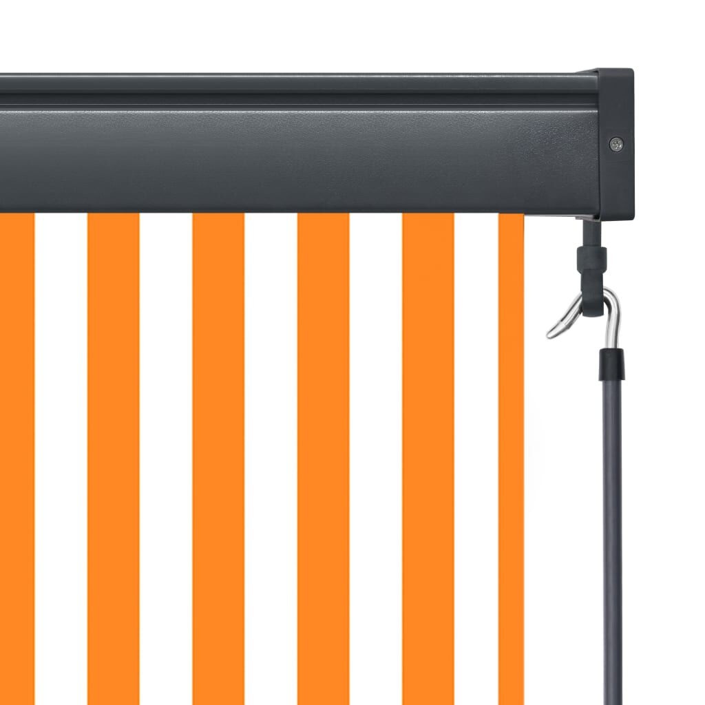 vidaXL Rolgordijn Buiten 160x250 Wit/Oranje -40%