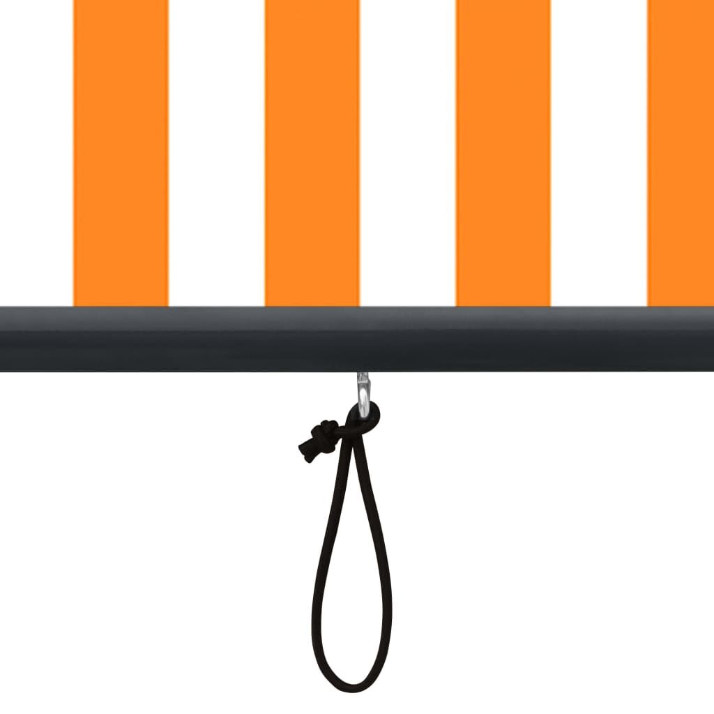 vidaXL Rolgordijn Buiten 160x250 Wit/Oranje -40%