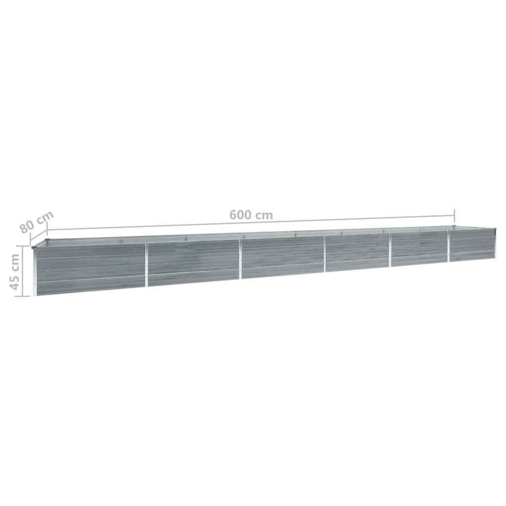 VidaXL Verhoogde Plantenbak 600cm Grijs - 35% Korting!