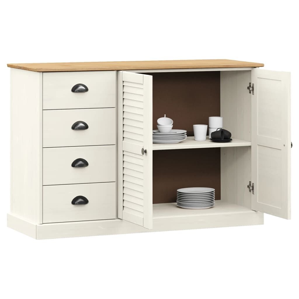 VidaXL Dressoir VIGO Wit Grenen - 40% Korting!