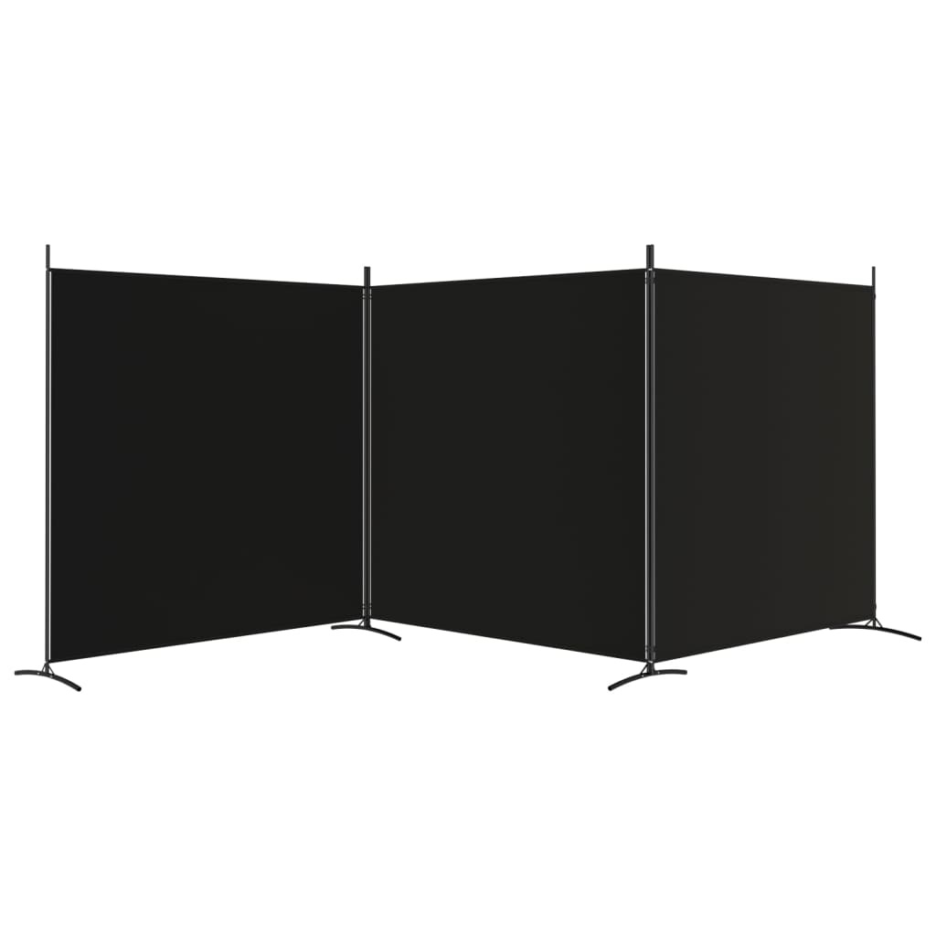 Kamerscherm 3 Panelen Zwart 525cm - 35% Korting!