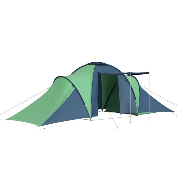 6-Persoons Tent Blauw/Groen - Zo Goed Als Nieuw - 40% Korting!