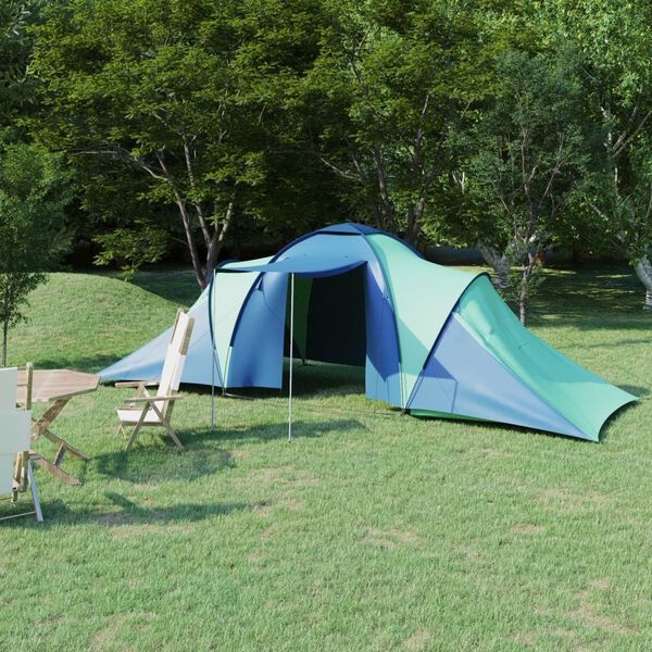 6-Persoons Tent Blauw/Groen - Zo Goed Als Nieuw - 40% Korting!