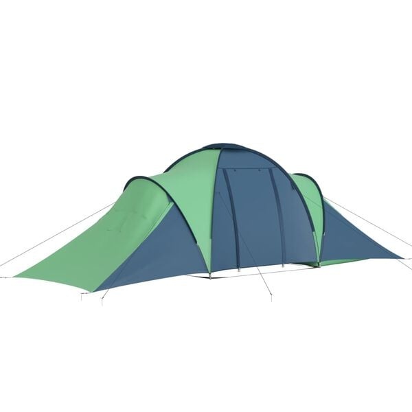6-Persoons Tent Blauw/Groen - Zo Goed Als Nieuw - 40% Korting!