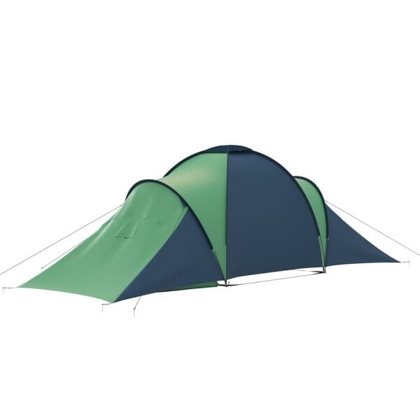 6-Persoons Tent Blauw/Groen - Zo Goed Als Nieuw - 40% Korting!