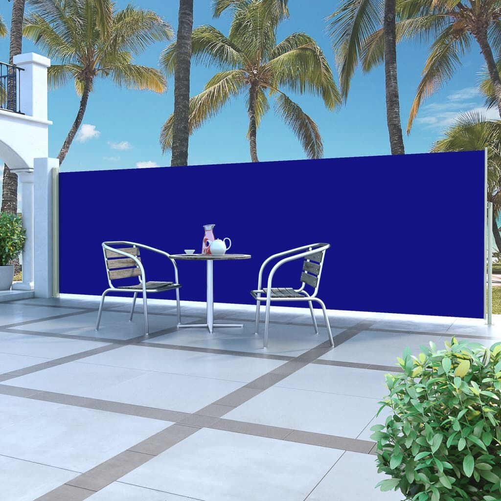 vidaXL Uittrekbaar Tuinscherm 160x500cm Blauw -60%!