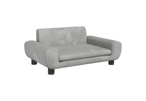 Kinderbank Lichtgrijs Fluweel -55%! Retourdeal