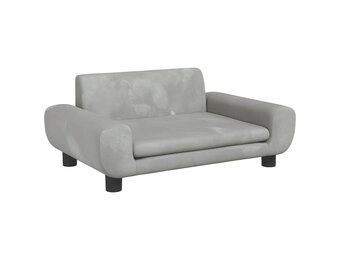 Kinderbank Lichtgrijs Fluweel -55%! Retourdeal