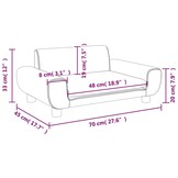 Kinderbank Lichtgrijs Fluweel -55%! Retourdeal