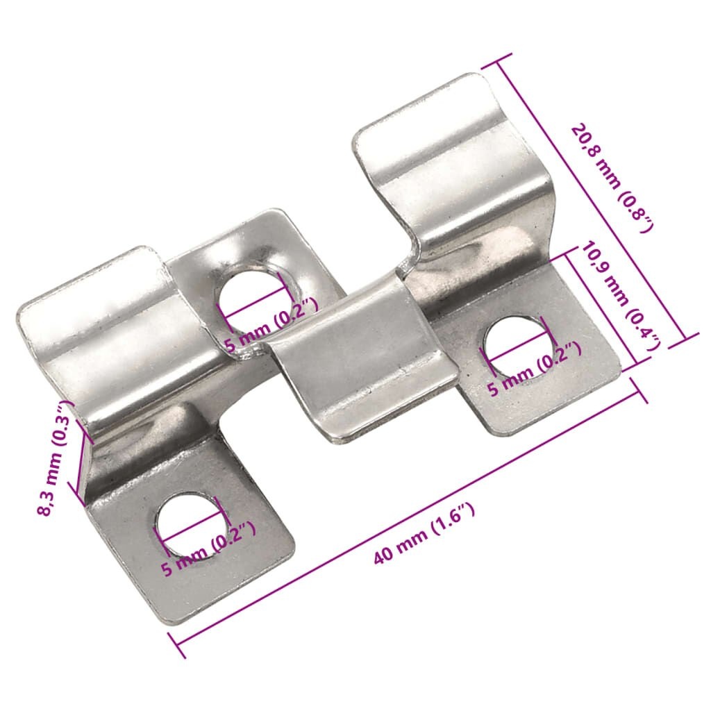 Terrasplankklemmen RVS (100 st) + schroeven -40%