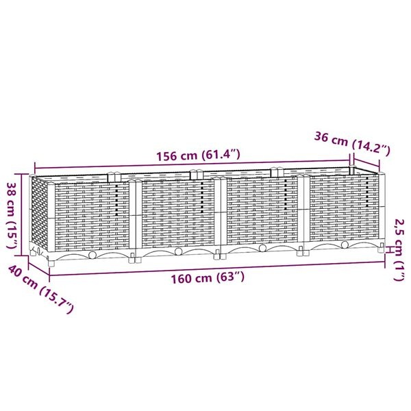 VidaXL Verhoogde Plantenbak 160cm - 40% Korting!