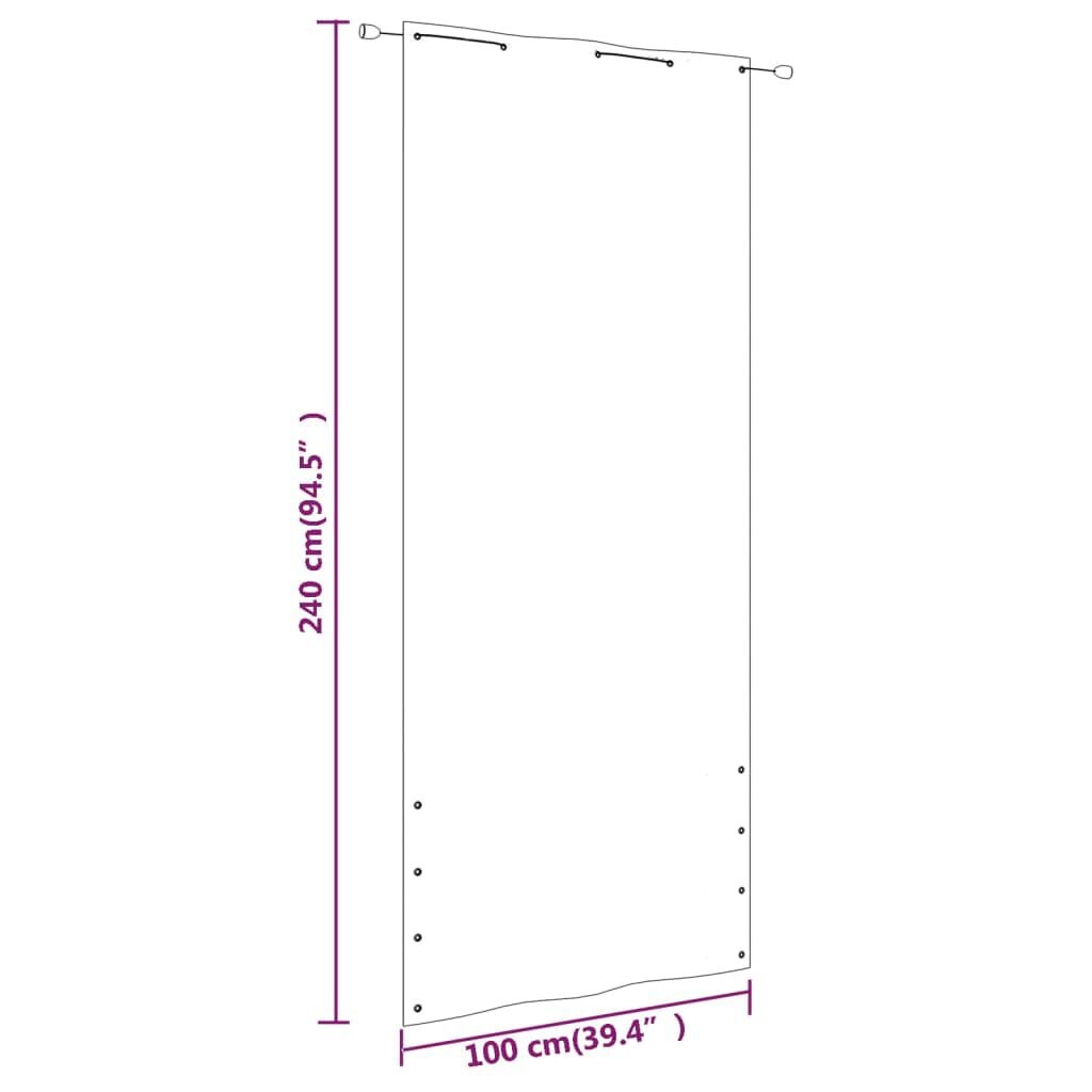 vidaXL Balkonscherm Blauw 100x240cm - 40% Korting!