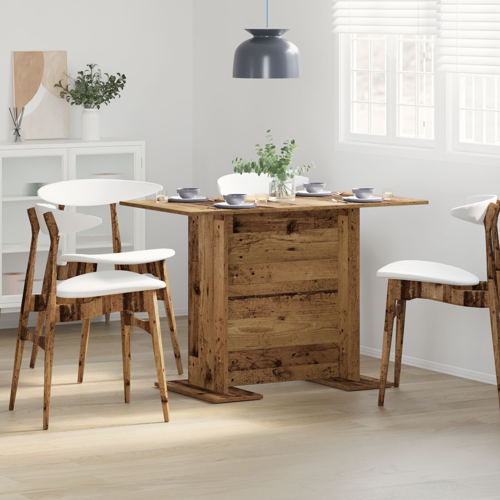 vidaXL Eettafel 110x60cm Oud Hout - 40% Korting!
