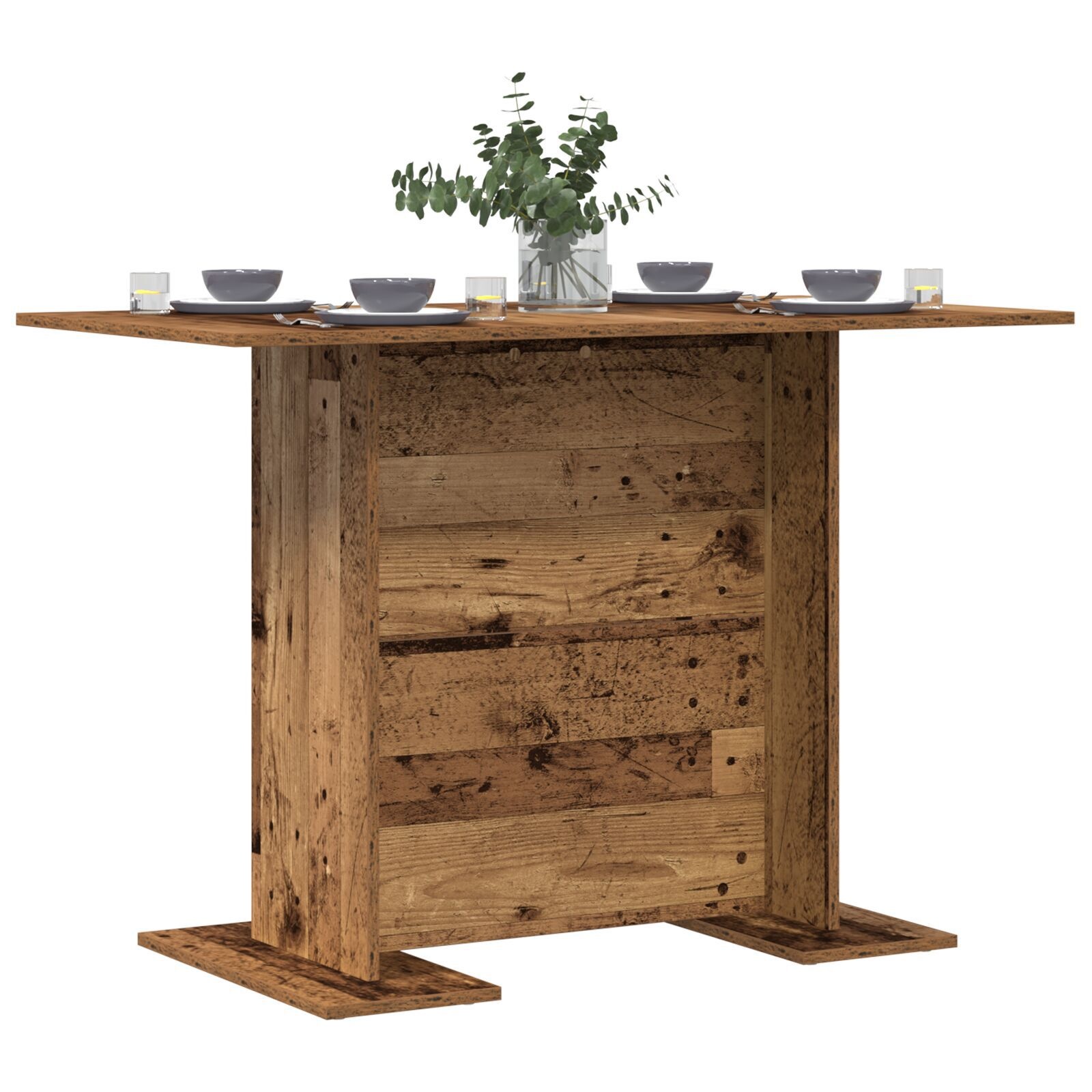 vidaXL Eettafel 110x60cm Oud Hout - 40% Korting!
