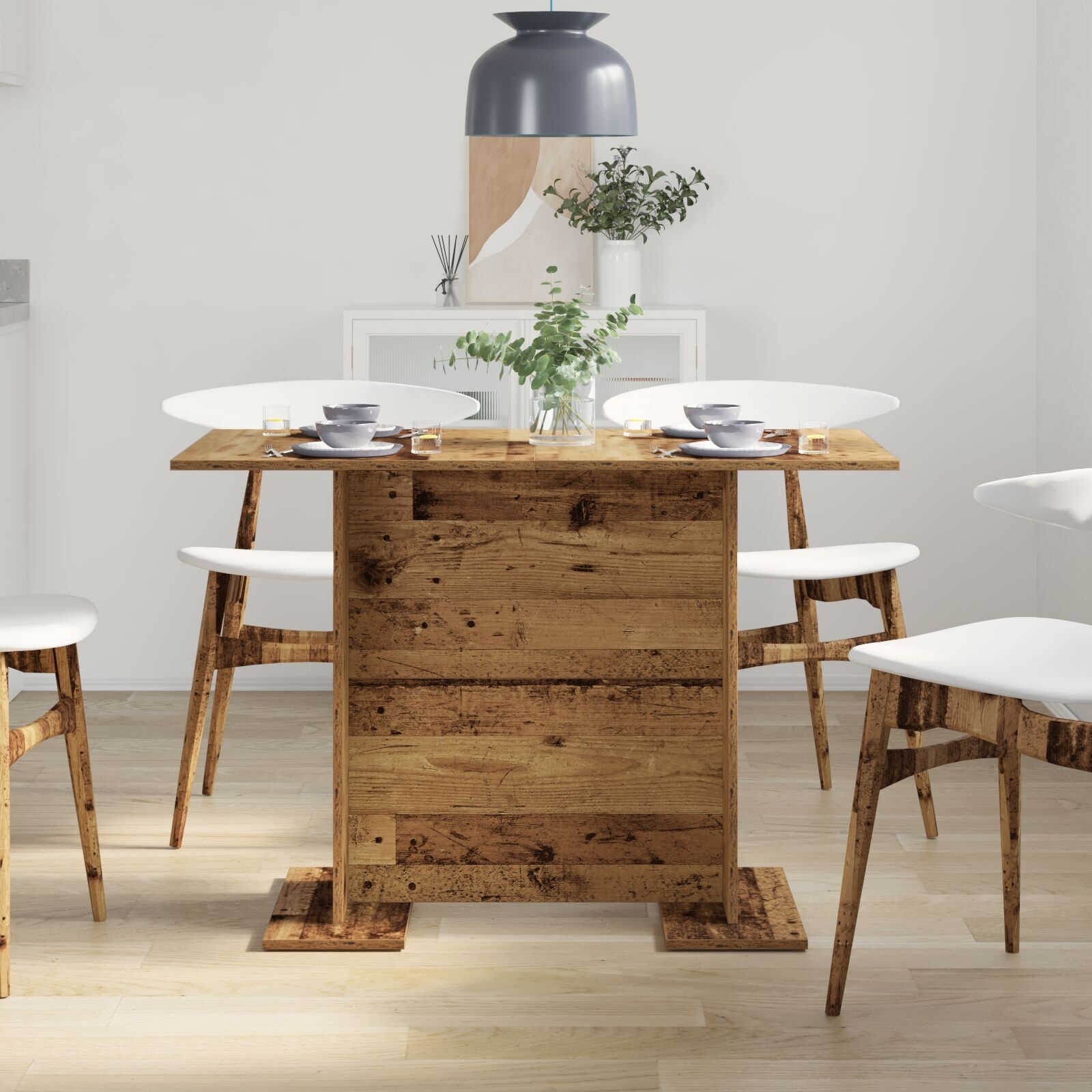 vidaXL Eettafel 110x60cm Oud Hout - 40% Korting!