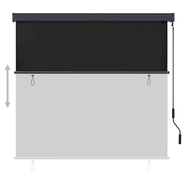 vidaXL Rolgordijn Buiten 160x250cm Antraciet - 40% Korting!