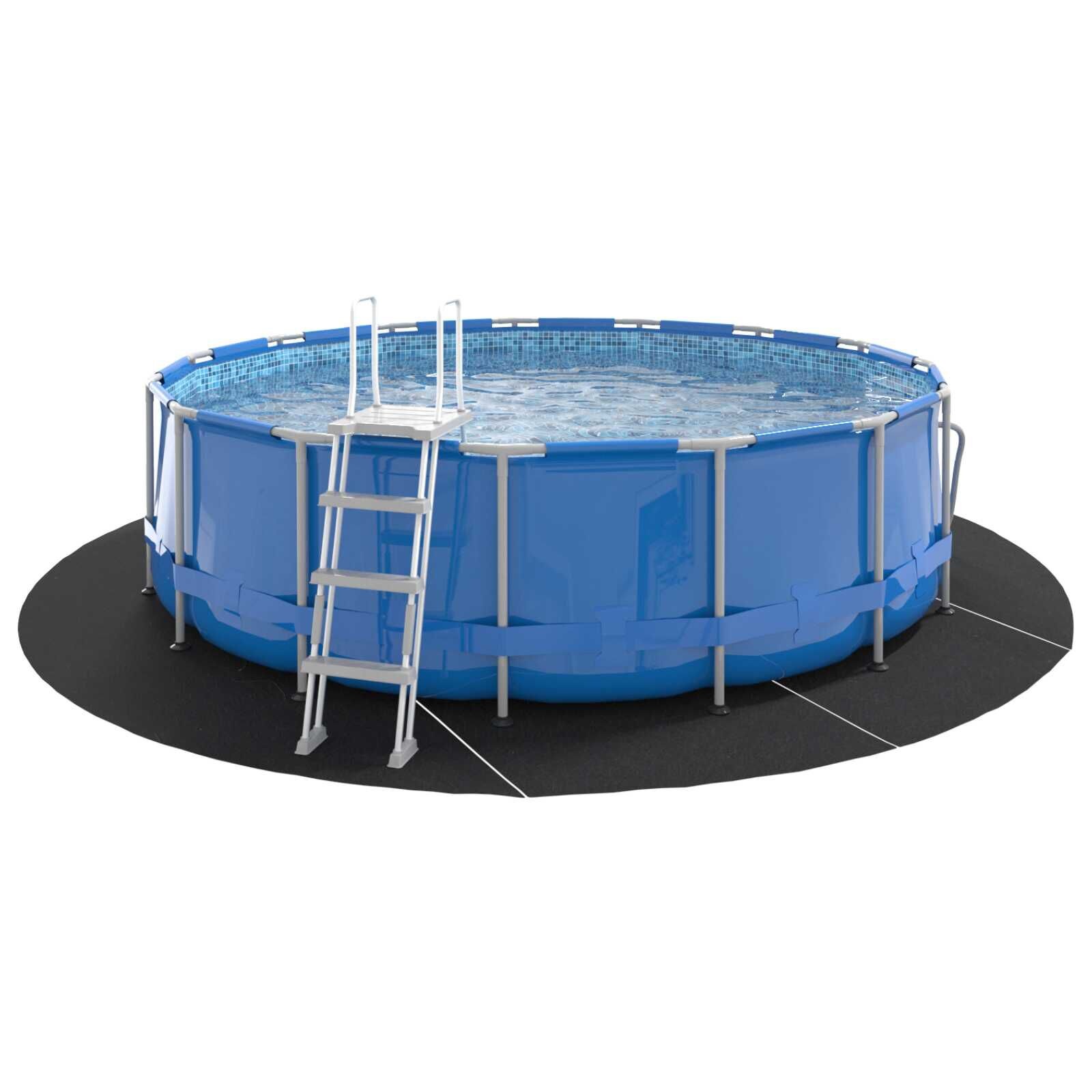 Zwembad Grondzeil Ø458cm - vidaXL - Zwart - 40% Korting!