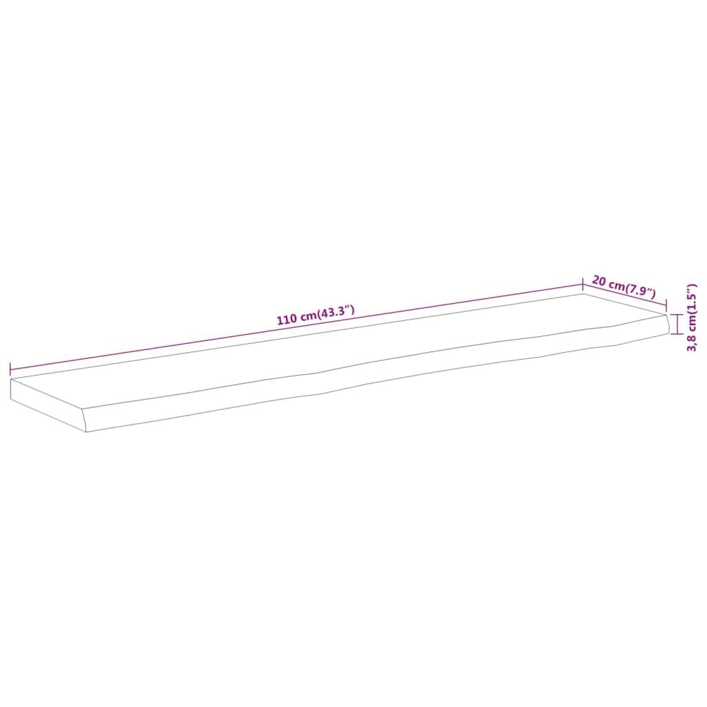 vidaXL Wandplank Acacia 110cm - Natuurlijke Rand - 40% Korting!