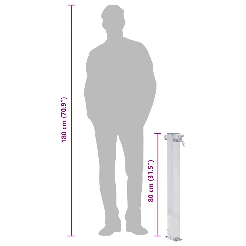 vidaXL Waterzuil Vierkant RVS 80cm - 55% Korting!