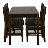 vidaXL Eethoek Hout Bruin - Tafel + 4 Stoelen - 46% Korting!