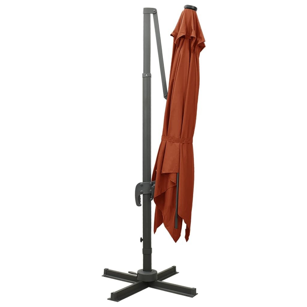 vidaXL Zweefparasol LED Terracotta - 300cm - 59% Korting!