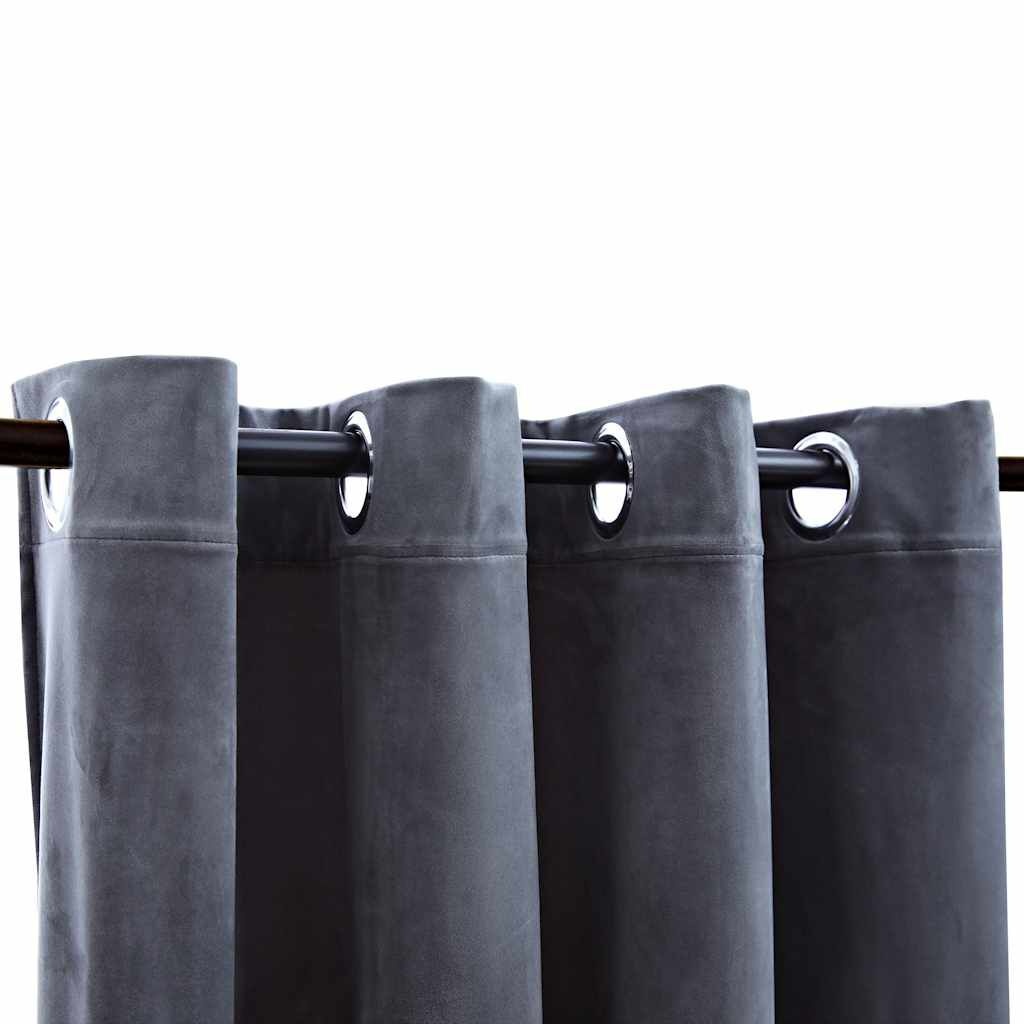 VidaXL Verduisterende Gordijnen Fluweel Zwart 140x245 -40%