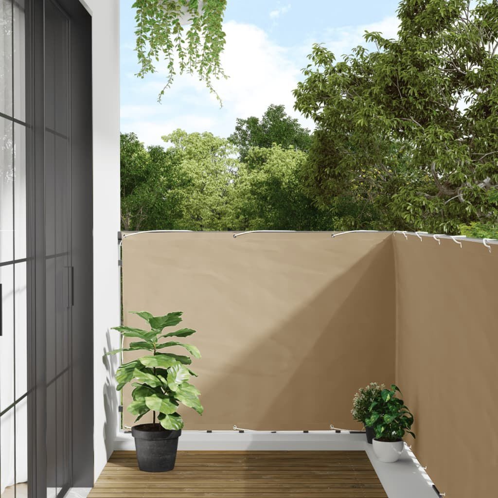 vidaXL Balkonscherm Beige 120x500cm - 40% Korting!