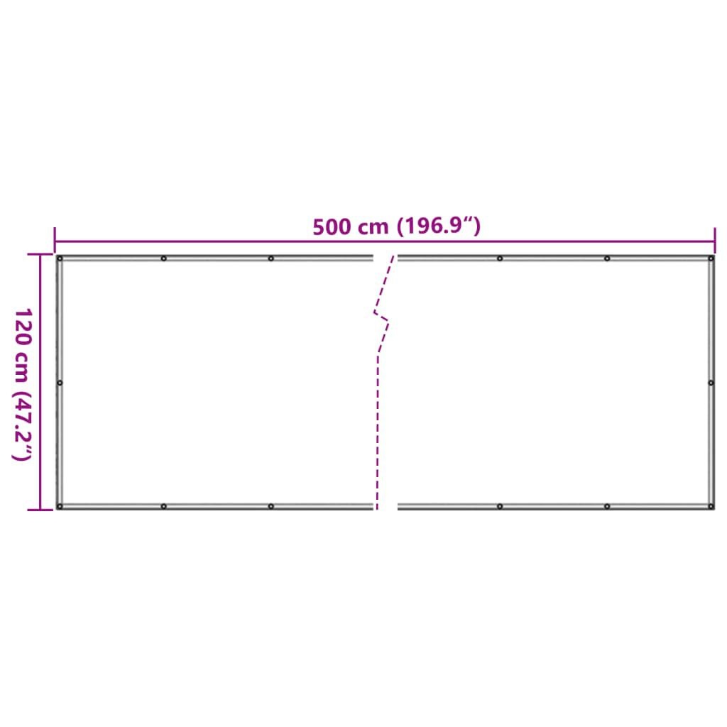 vidaXL Balkonscherm Beige 120x500cm - 40% Korting!