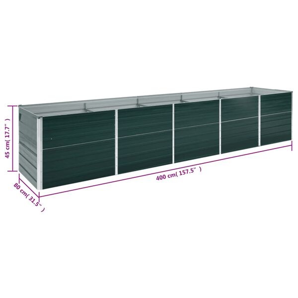 VidaXL Verhoogde Plantenbak 400cm Groen - 40% Korting!
