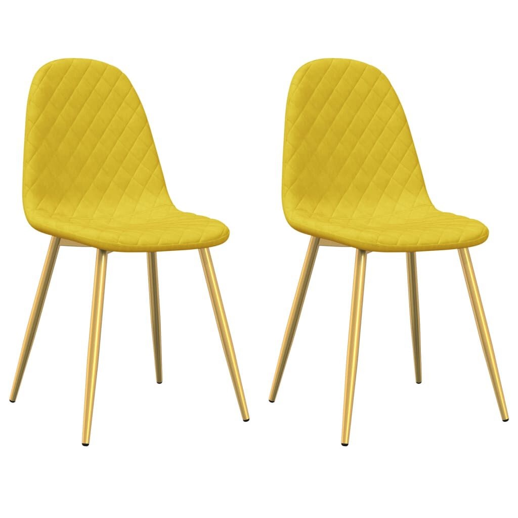 VidaXL Eetkamerstoelen Mosterdgeel (2 st) - 40% Korting!