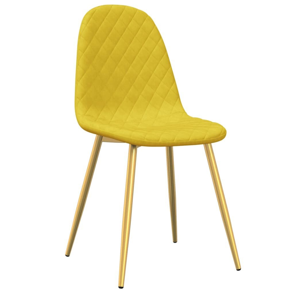 VidaXL Eetkamerstoelen Mosterdgeel (2 st) - 40% Korting!