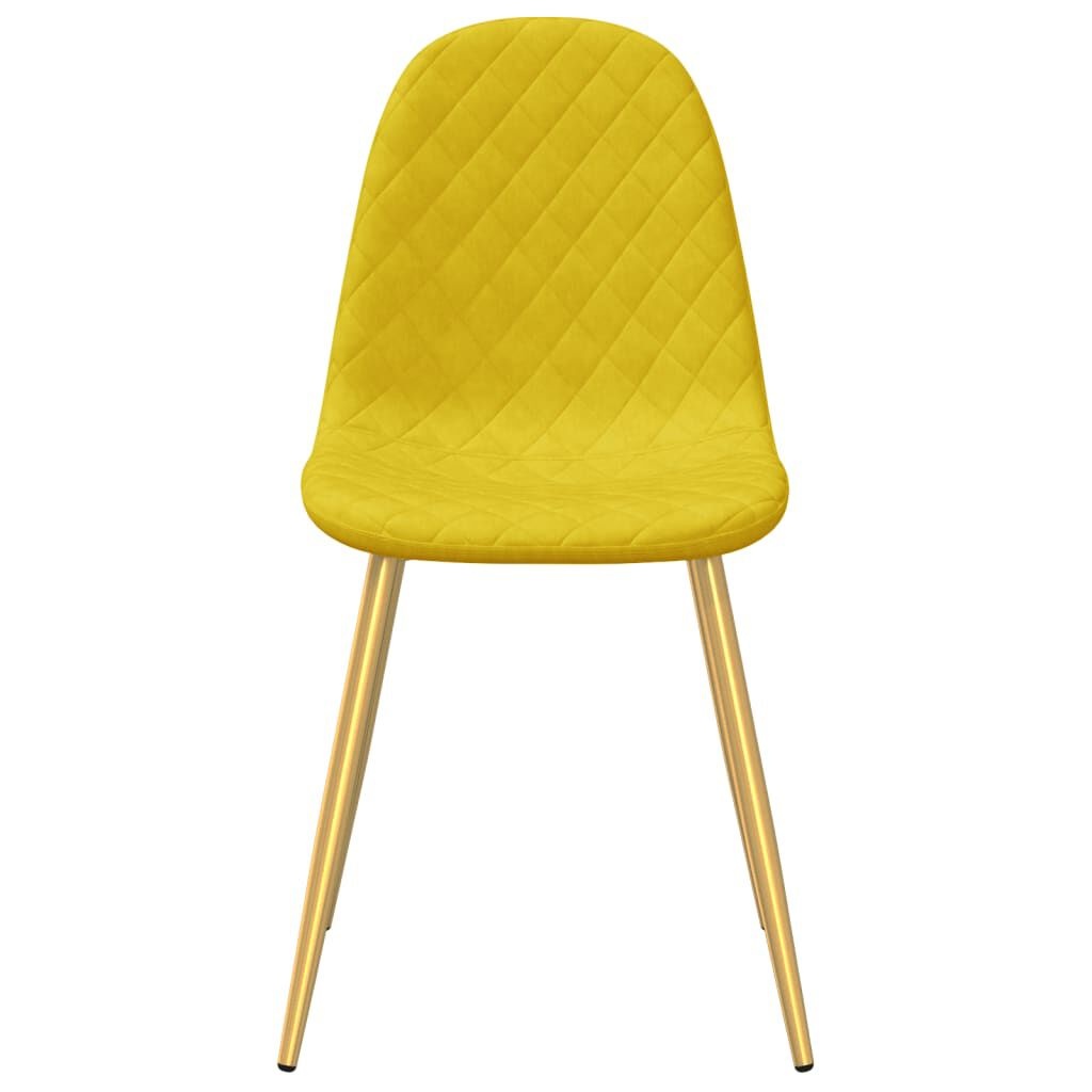 VidaXL Eetkamerstoelen Mosterdgeel (2 st) - 40% Korting!