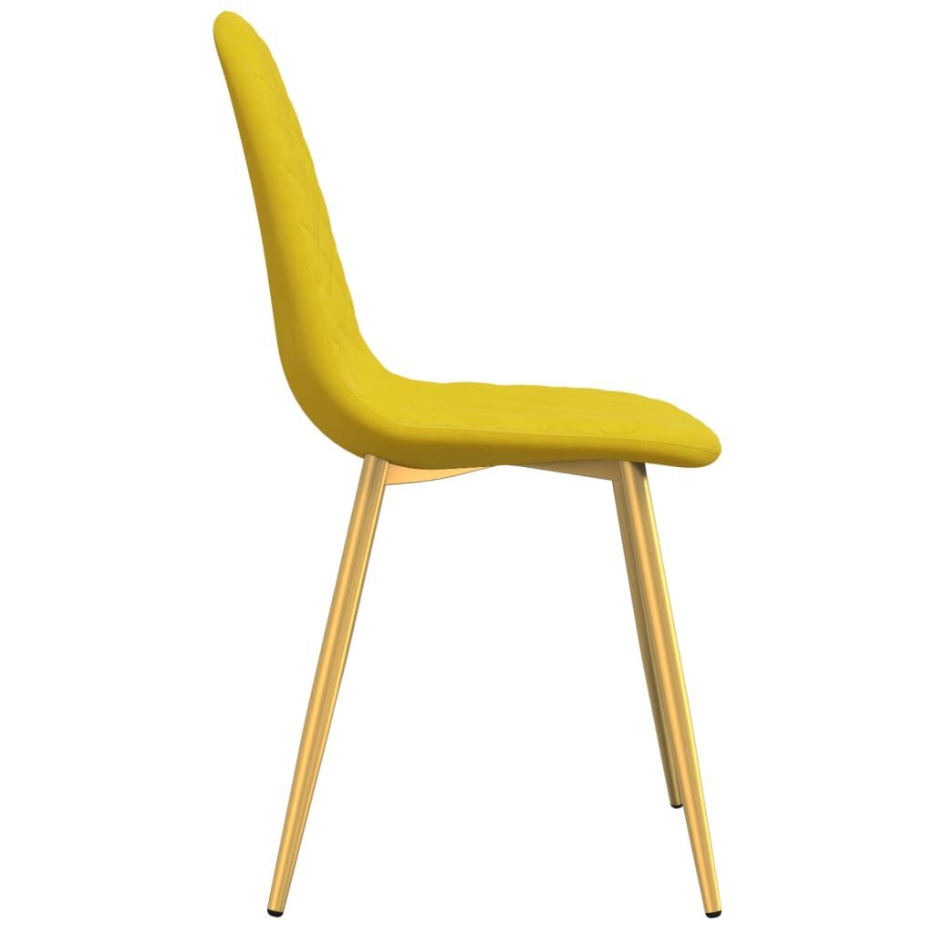 VidaXL Eetkamerstoelen Mosterdgeel (2 st) - 40% Korting!