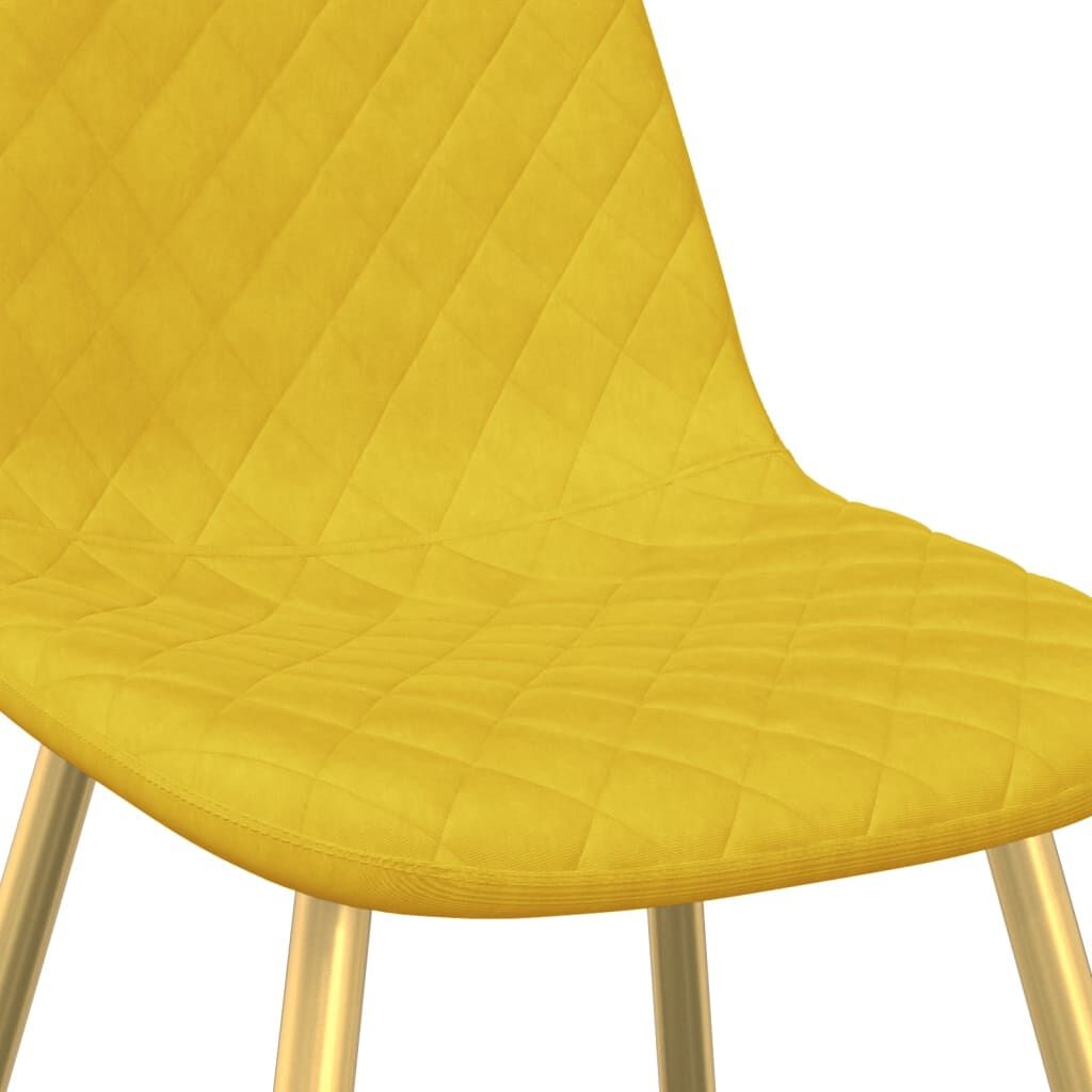 VidaXL Eetkamerstoelen Mosterdgeel (2 st) - 40% Korting!