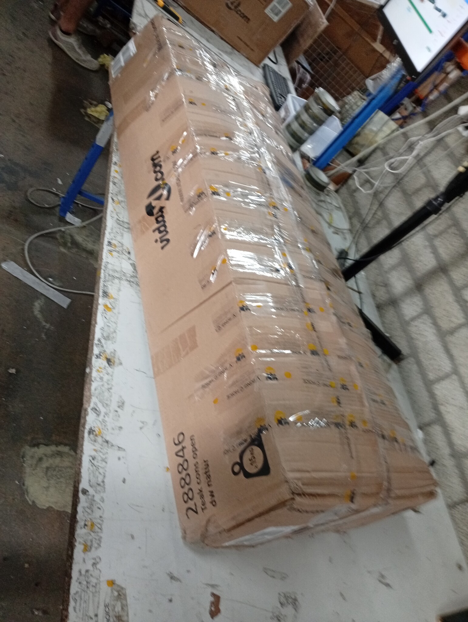 VidaXL Wandtafel Teakhout - 120cm - 55% Korting! Krasjes