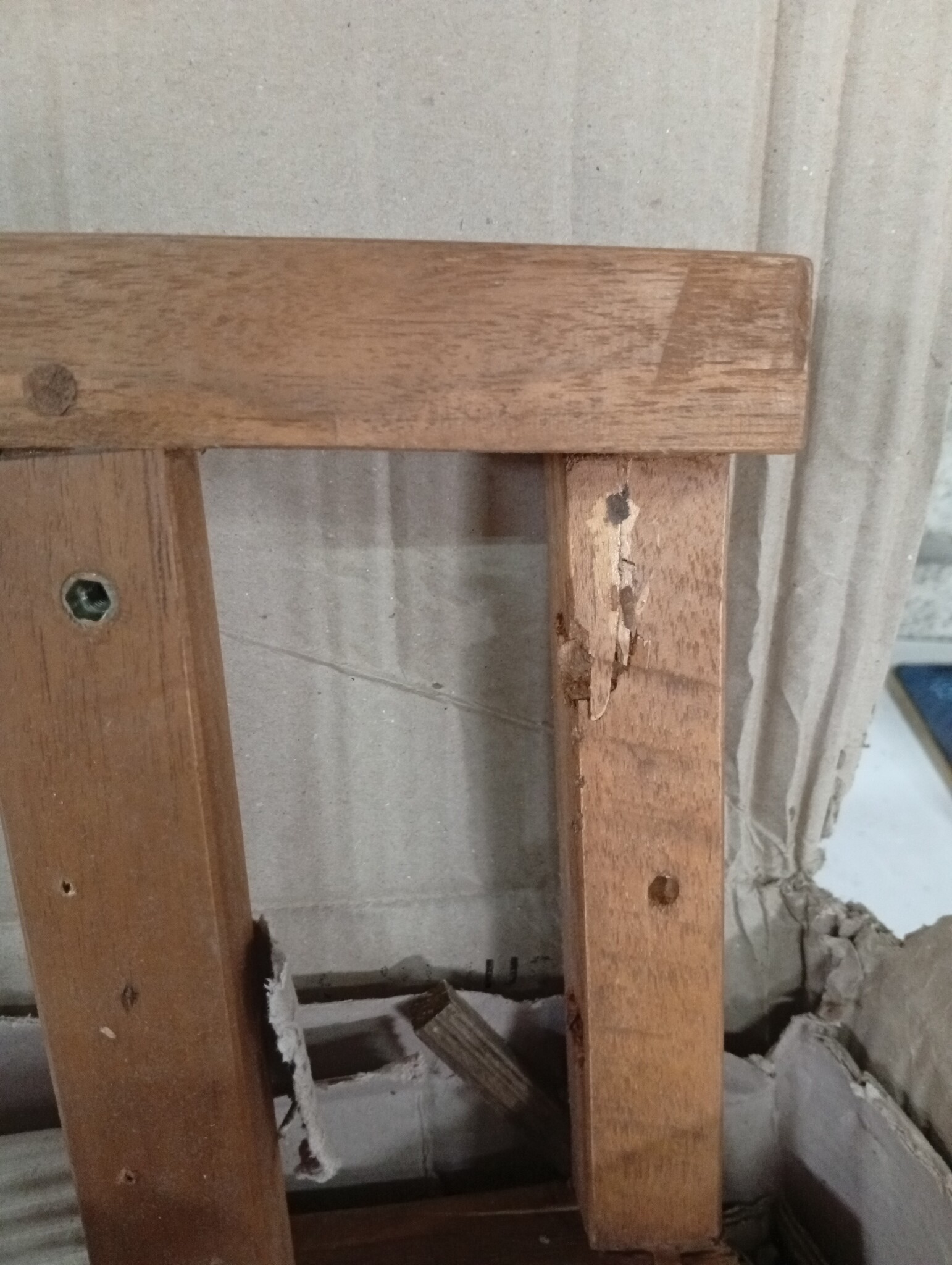 VidaXL Wandtafel Teakhout - 120cm - 55% Korting! Krasjes